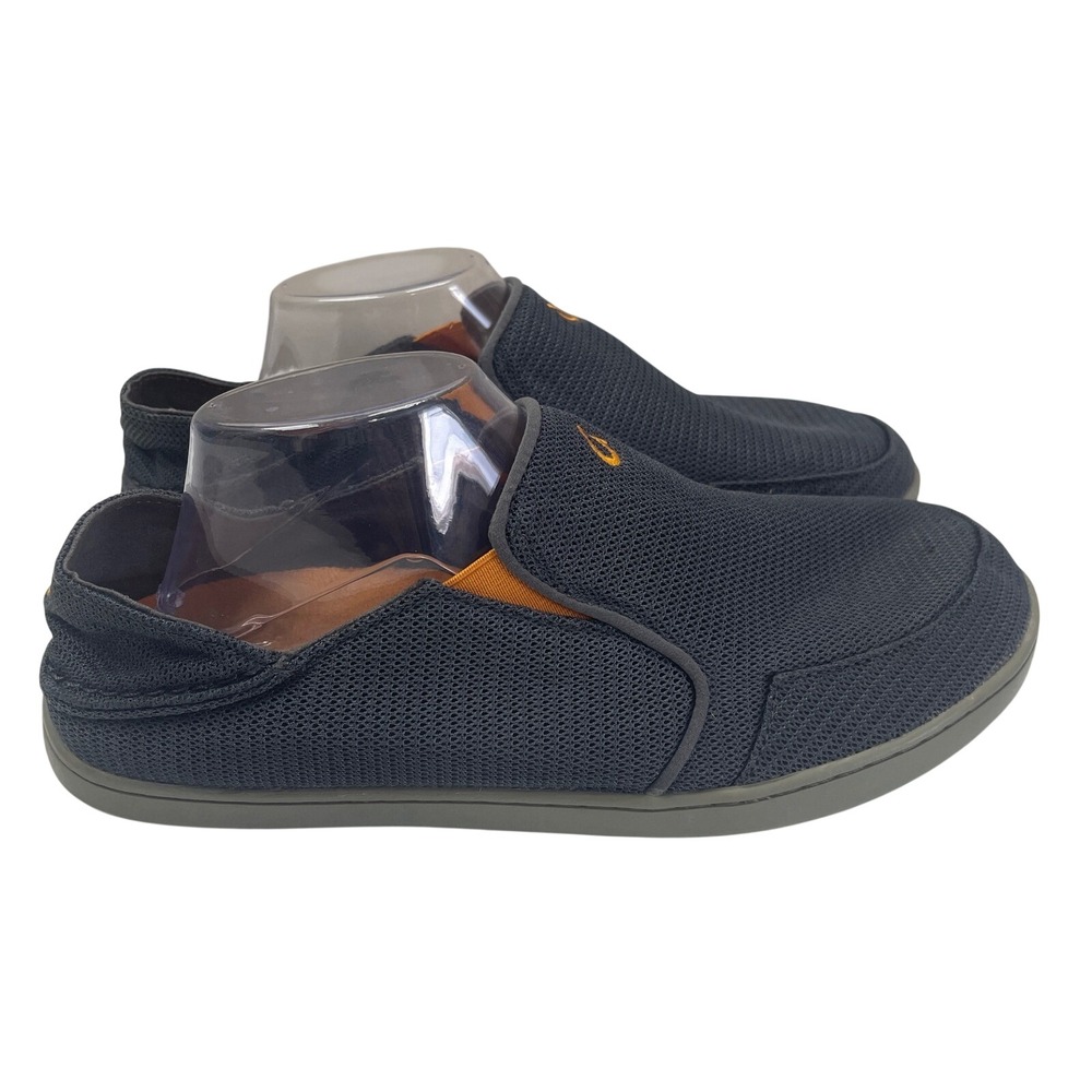 OluKai Nohea Mesh Mens 9.5 Grey Slip On Loafer Comfort Shoes 10188-4242